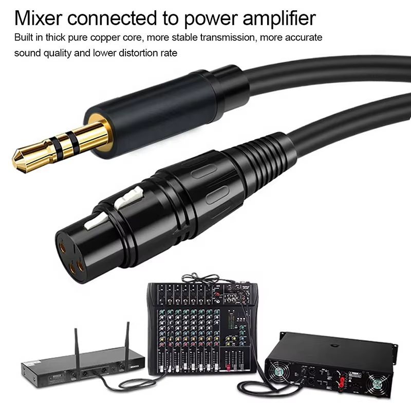 3.5mm 3-Pole XLR Female Audio Cable 2m - Image 3